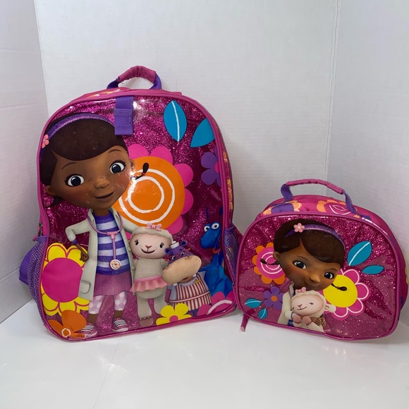 Disney Doc Mc Stuffins Set Backpack and Lunch Box - Picture 3 of 17